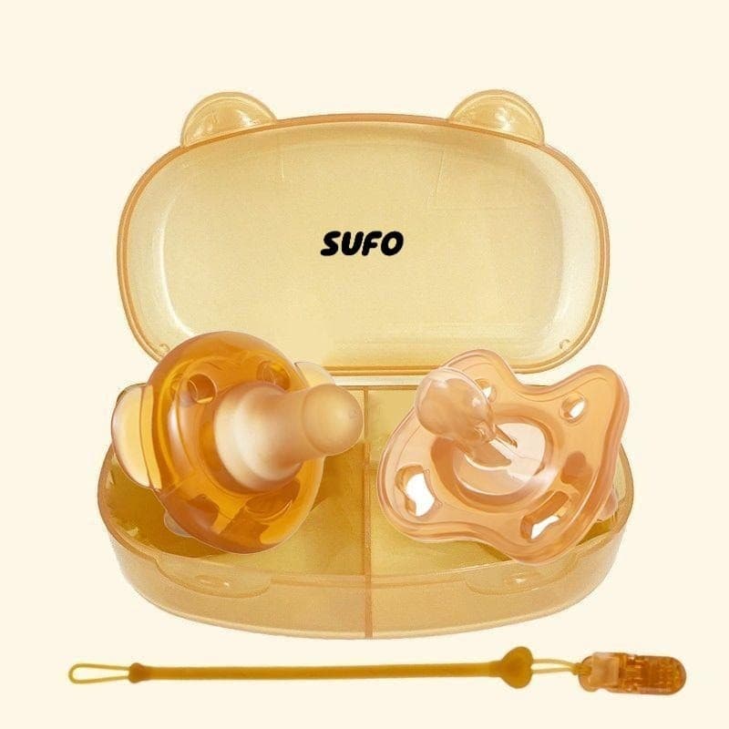 [SUFO] Kit 4 Chupeta Silicone Bebê, Dia Noite, Corrente Antiquedas, Estojo, Relatório