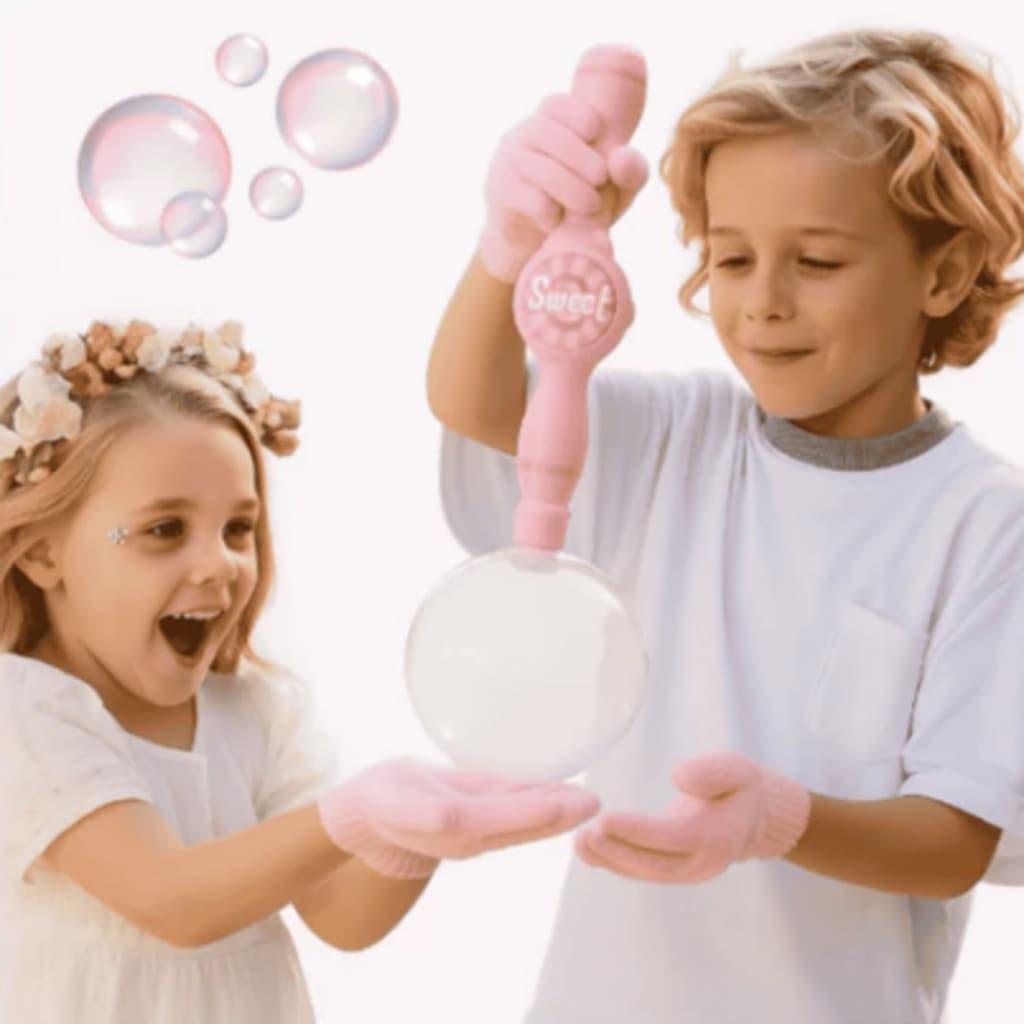 Brinquedo Infantil Varinha Mágica Bolha De Sabão Com Fumaça Azul Rosa Criança Bolhas-LEGAL