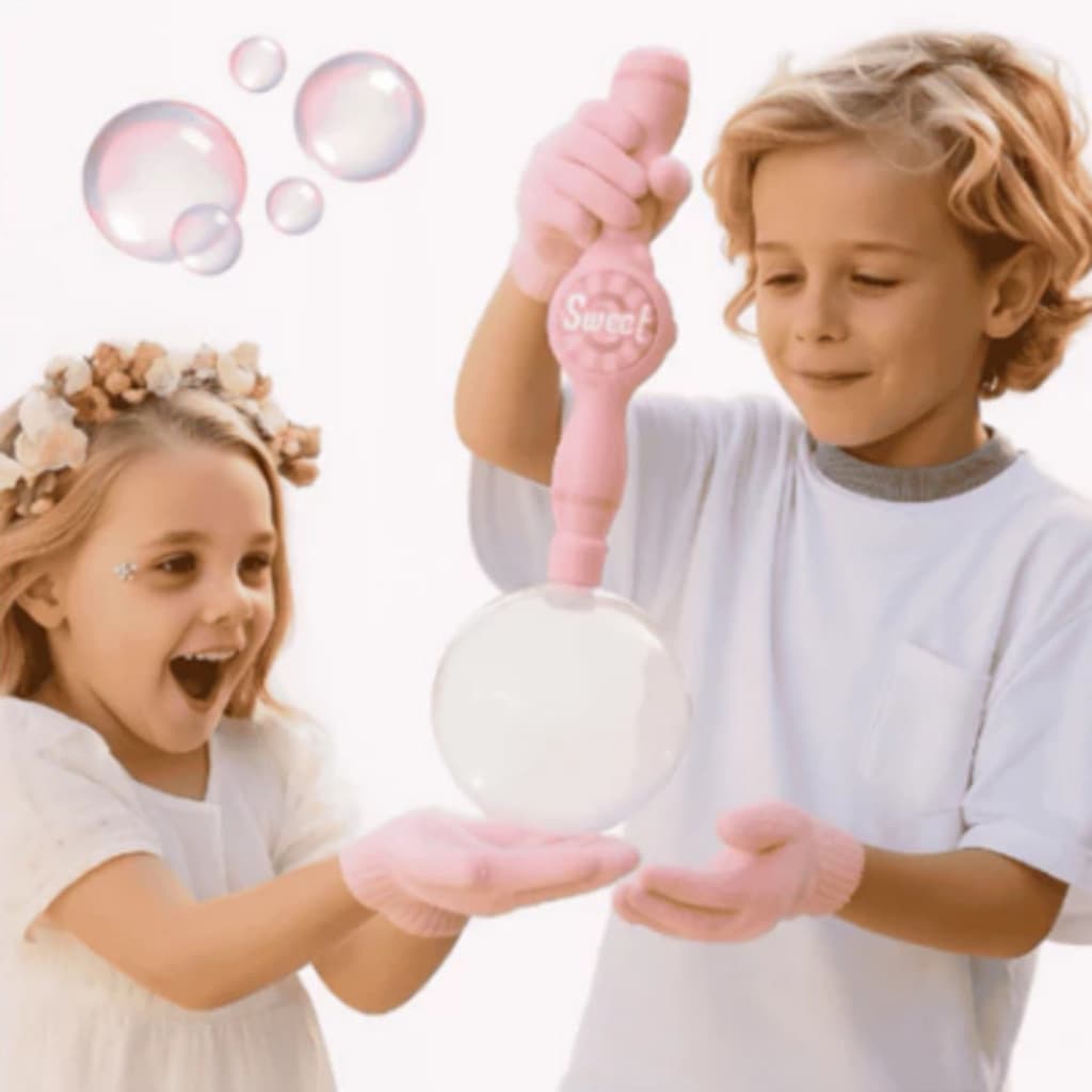 Brinquedo Infantil Varinha Mágica Bolha De Sabão Com Fumaça Azul Rosa Criança Bolhas-LC