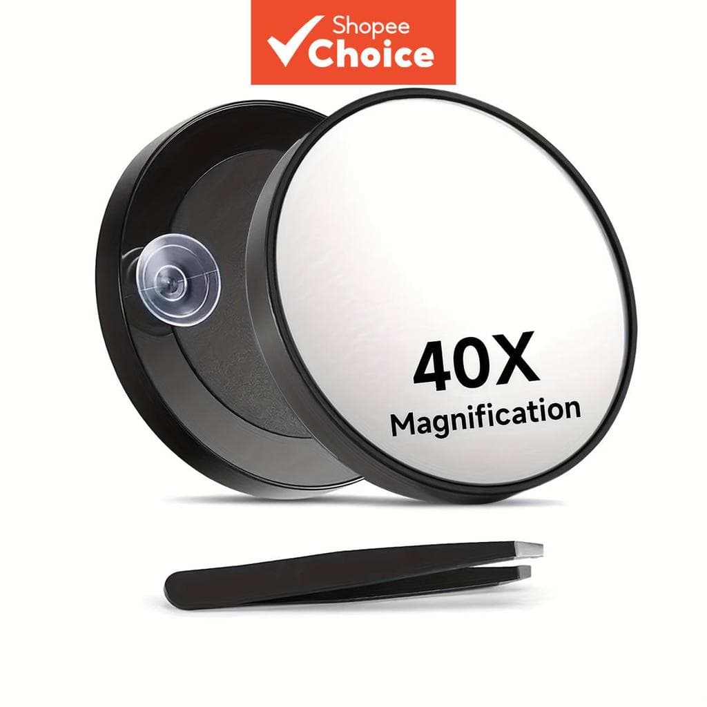 Conjunto De Espelho De Ampliação Compacto Para Viagem 40X Com Ventosa E Pinça