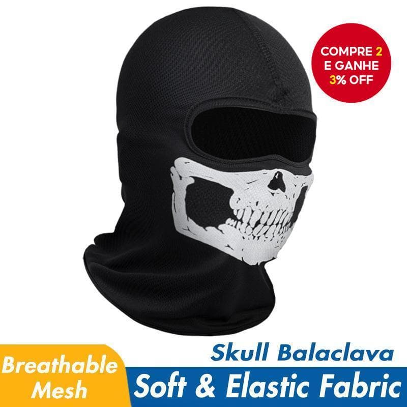 Máscara Fantasma Call of Duty, Balaclava de Esqueleto para Cosplay, Uso em Motocicletas, Halloween e Festas.
