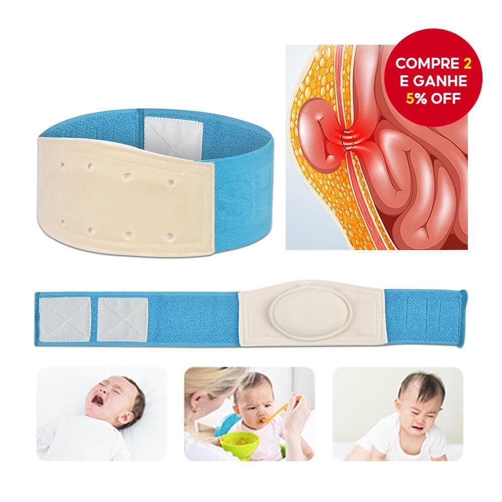 Novo Cinto de Hérnia Umbilical para Bebês da marca SALORIE com 3 Almofadas de Hérnia, Adesivos de Suporte ao Umbigo