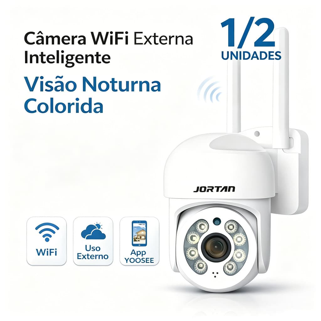 1/2 Unidades Câmera de Segurança WIFI YOOSEE IP66 6MP HD Visão 360° Detecção Movimento Voz em 2 Vias
