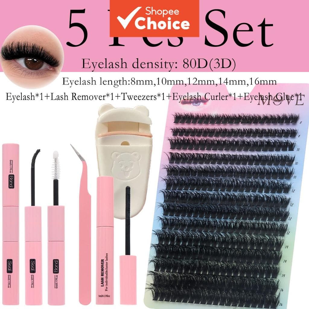 Kit De Cílios Mistos DIY-Extensões De Volume Natural , Bandeja Mista , Fácil Aplicação Doméstica