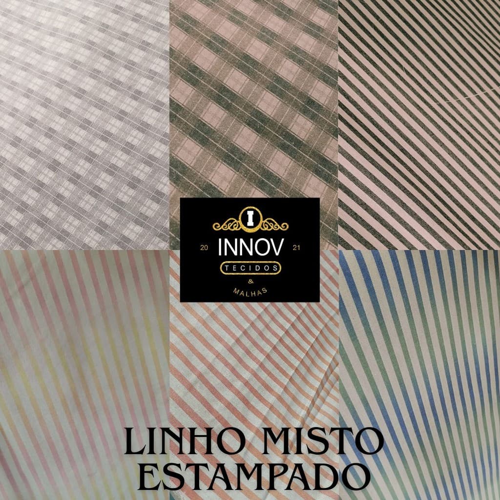 Tecido por Metro Linho Misto Estampado Promoção Verão Degrade Moda e Decoração