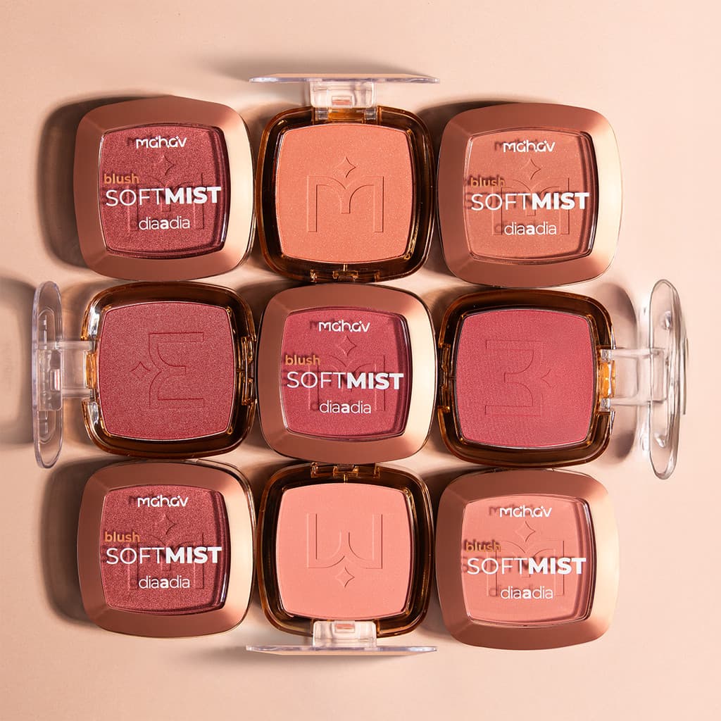 Blush Facial Em Pó Compacto Soft Mist Dia a Dia Mahav