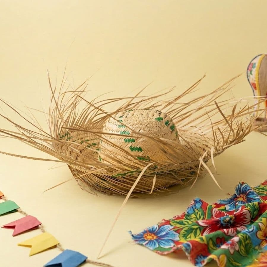 Chapéu de Palha Desfiado - 35cm - 1 unidade - Rizzo