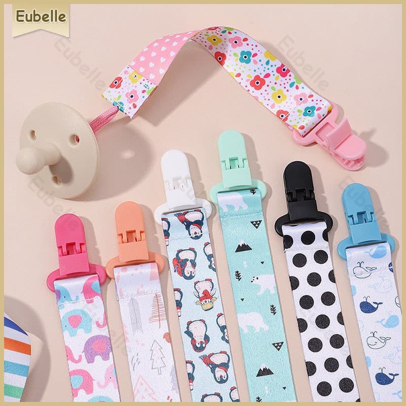 Prendedor De Chupeta De Bebê Com Corrente Fita Estampas Divertidas Bichinho