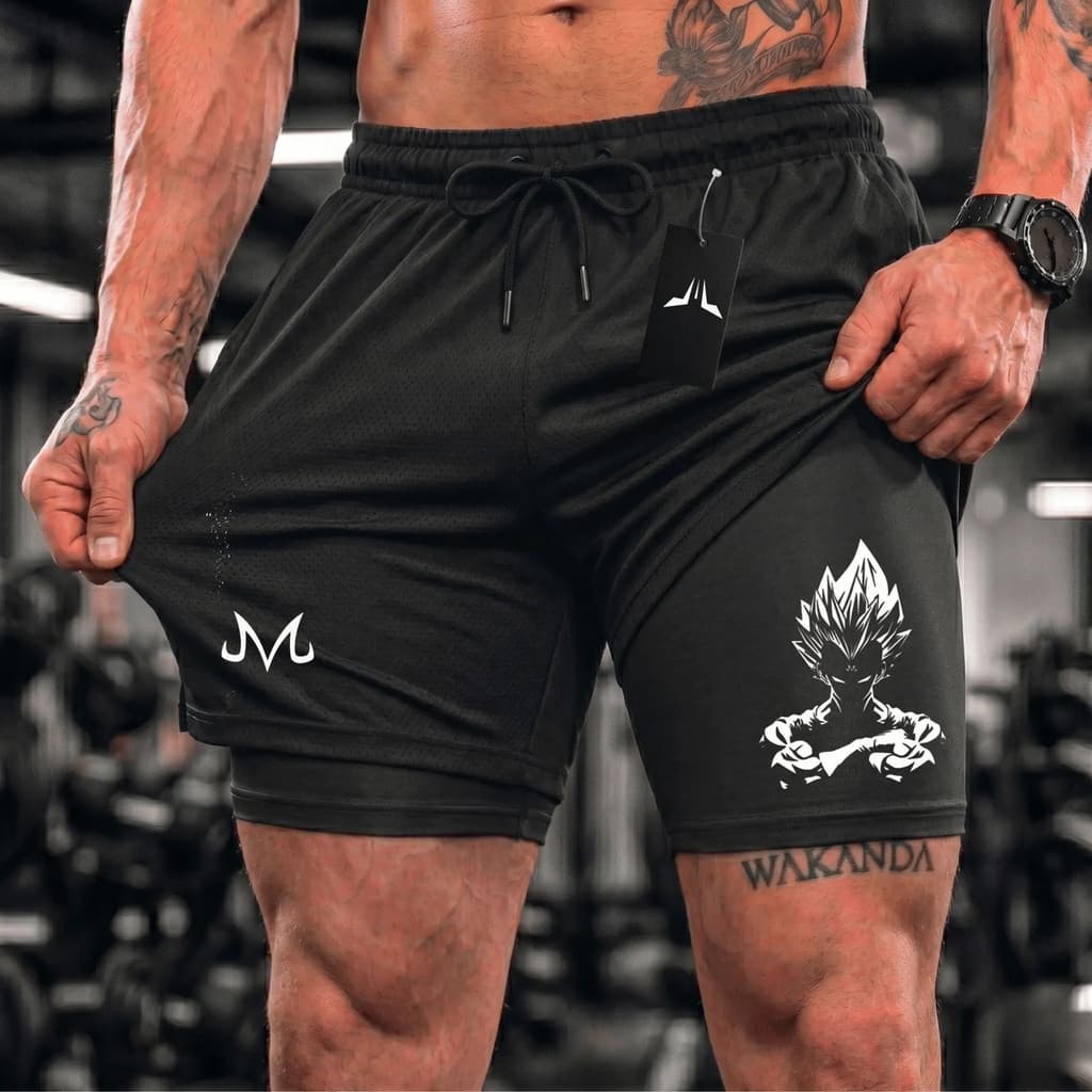 Bermuda Compressão Duplo Masculina 2 Em 1 Short Academia Halena Treino Closet LOLA