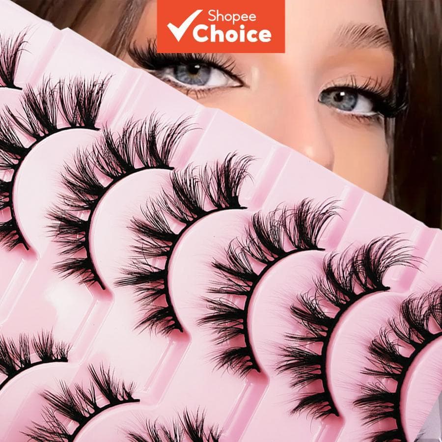 Slant Fly Manga Cílios Postiços 10 Pares Cauda Pontuda Alongada Natural Fofo Fino Depilador De Maquiagem Para Olhos Mulh