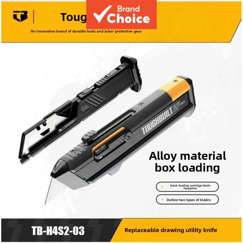ToughBuilt TB H4S2 03 Canivete Multiuso com Lâmina de Substituição para Eletricistas, Papelaria, DIY e Journaling