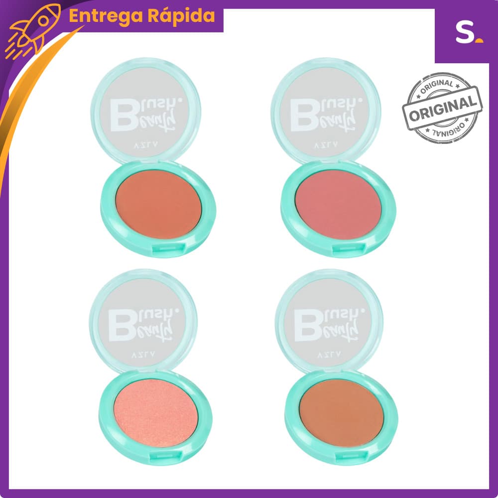 Beauty Blush Compacto Cor Natural Vegano Vitamina E 4,6g - Vizzela