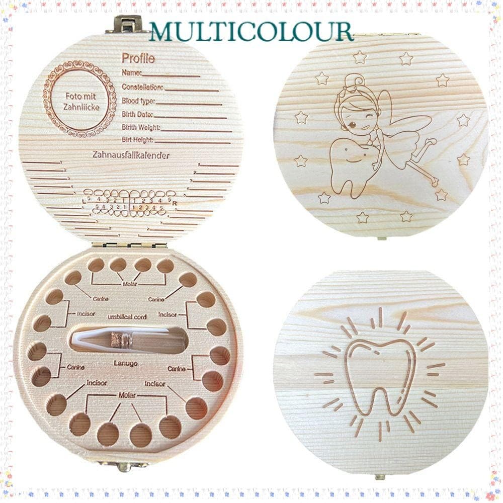 Caixa De Dente De Bebê Multicolorida , Armazenamento De Dentes Para Coleta Cordão Umbilical