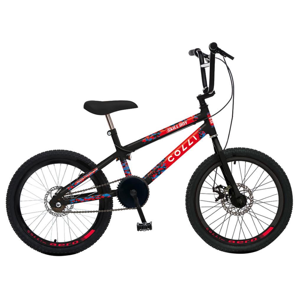 Bicicleta Colli Skill Boy Freios A disco Aro 20 Preto Fosco