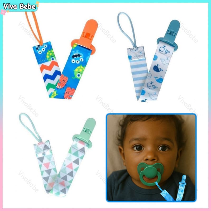 Prendedor de chupeta para bebê Menino e Menina Com Fecho/Brinquedos para dentição Anti queda