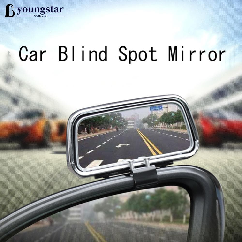 YOUNGSTAR Espelho De Ponto Cego Do Carro Rotação Ajustável Retrovisor Lente Grande Angular Para Estacionamento Auxiliar
