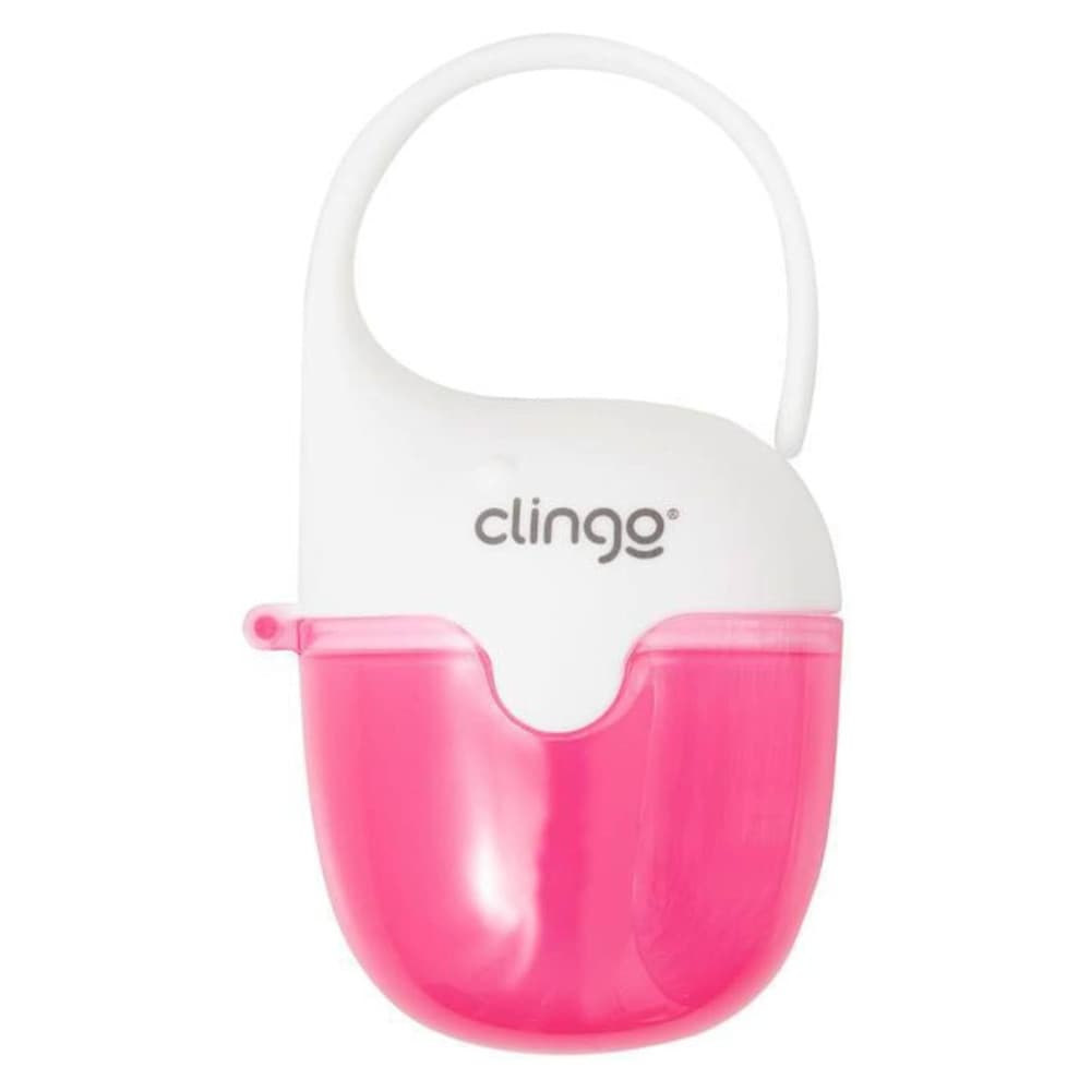 1 Porta Chupetas Clingo Baleia Rosa- Higiene e Proteção