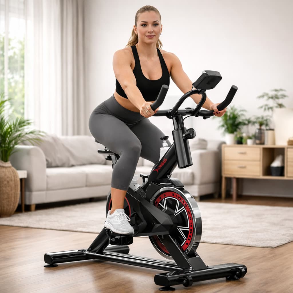 Bicicleta Ergométrica Fitness Com Resistência Ajustável 5kg Correia Silenciosa ON-K500