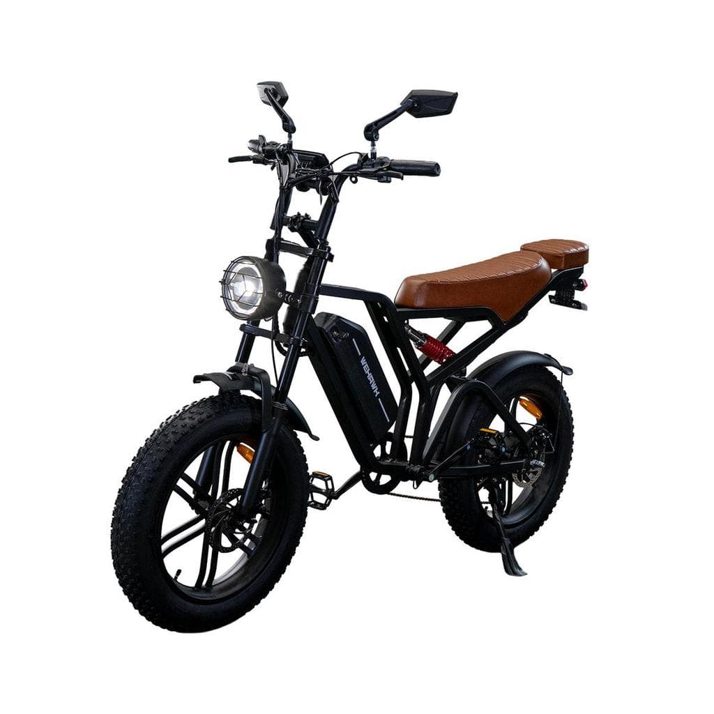 E-bike 750W Bicicleta Elétrica Fat Bateria de Lítio Removível E-bike Wehawk Wx-19 48V 15Ah Marrom
