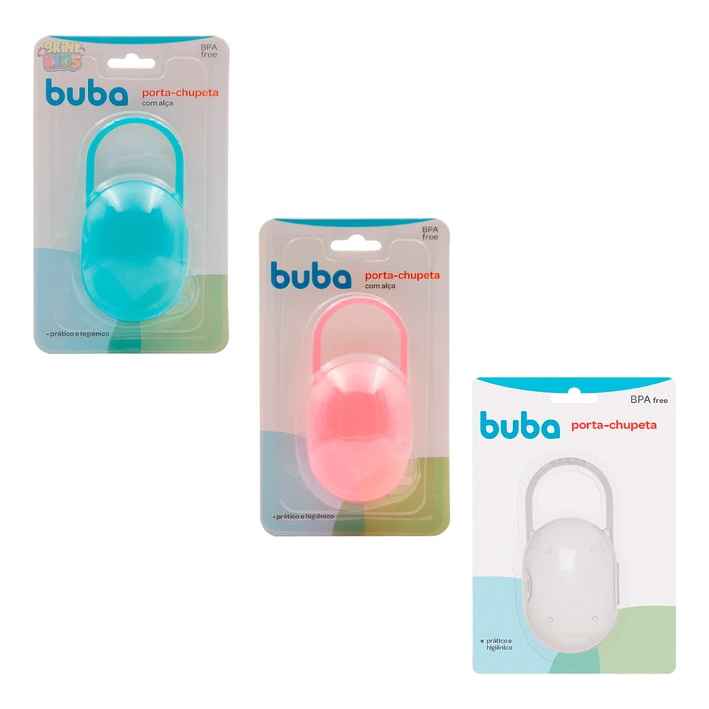 Porta Chupeta Buba Estojo Com Alça Higiene e Segurança do Bebê Case Pra Transporte porta bico