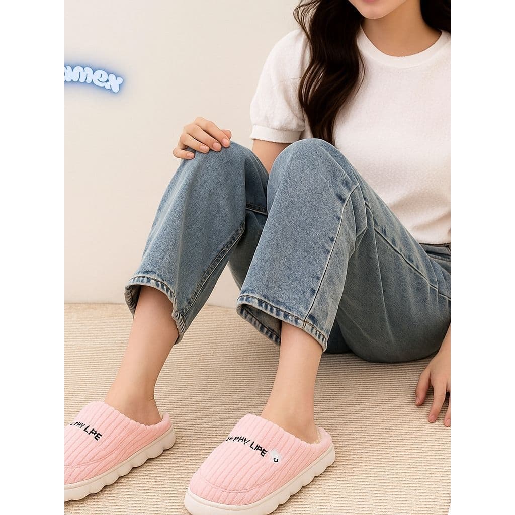 Pantufa Rasteirinha Feminina de Coelho 🐰 | Macia, Fofa e Confortável Cor rosa - PF2