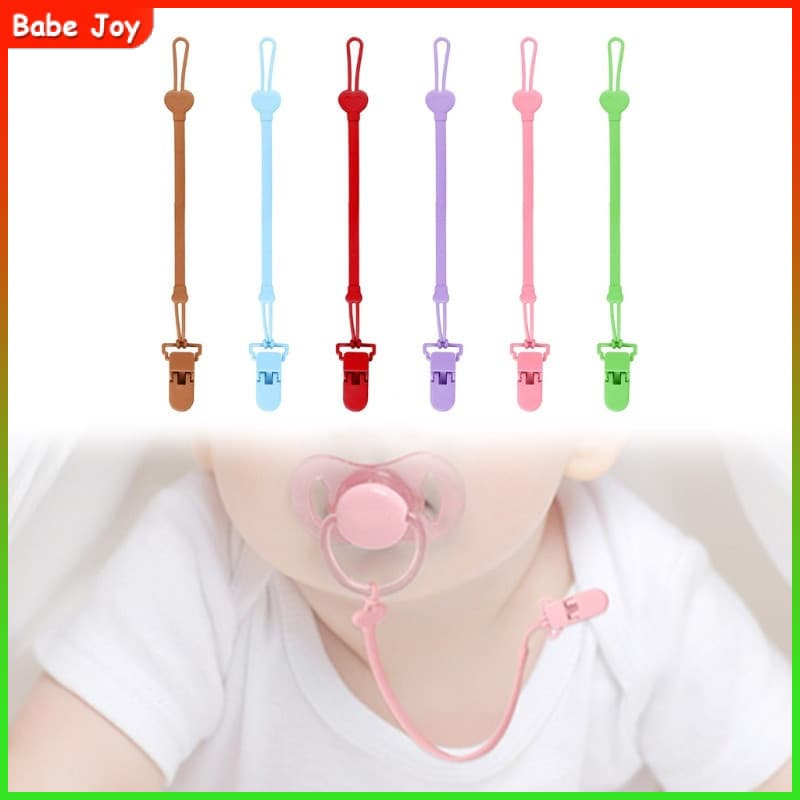 Clipe De Chupeta Anti-Queda De Silicone Pendurado Alça Mamilo Infantil