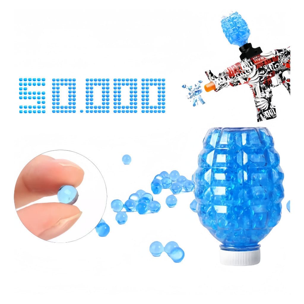 50000, 100000, 1000000 pequenas bolas de gel