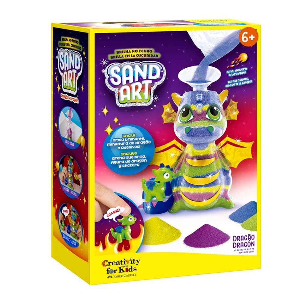Arte com areia Dragão Creativity for Kids 6393900 Faber-Castell