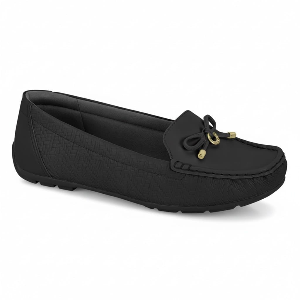 Mocassim Feminino Modare Preto Casual Confortável