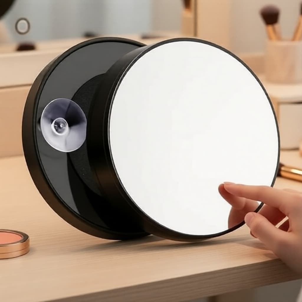 80X Ampliador com lente HD e ventosa, portátil para rotinas de cuidados com a pele facial