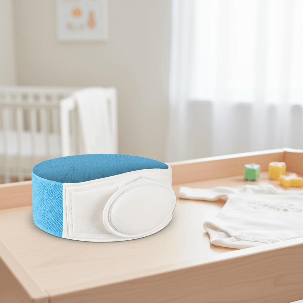 Faixa de Umbigo para Recém-Nascido com 3 Almofadas, Cinto de Hérnia Umbilical para Suporte de Umbigo, Aniversário