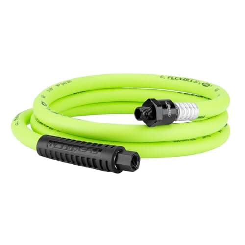 Flexzilla Mangueira de ar giratória para chicote, 9,5 mm x 1,8 m (esfera giratória de 0,6 cm x extremidades FNPT de 0,6 cm), resistente, leve, híbrida, ZillaGreen - HFZ3806YW2B