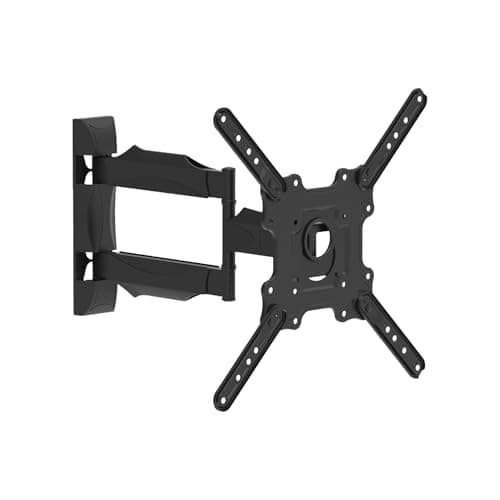 Suporte de TV Articulado de Parede, Função Avanço e Recuo, Giro Horizontal de Até 90°, VESA 100x100 a 400x400mm, 26" a 75", Preto, A02V4N, ELG