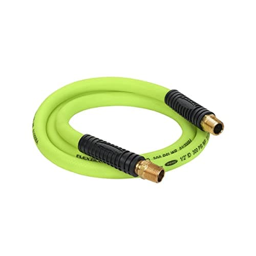Flexzilla Mangueira de ar giratória para chicotes de 1,27 cm x 1,82 m (1,27 cm MNPT de 1,27 cm), resistente, leve, híbrida, ZillaGreen - HFZ1206YW4S