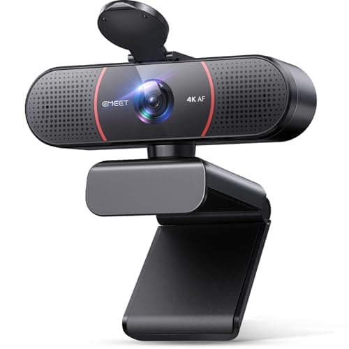 Webcam EMEET C960 4K, Sensor Sony UHD, Foco Automático PDAF, Microfones Duplos, Correção de Luz, FOV 73°, Capa de Privacidade