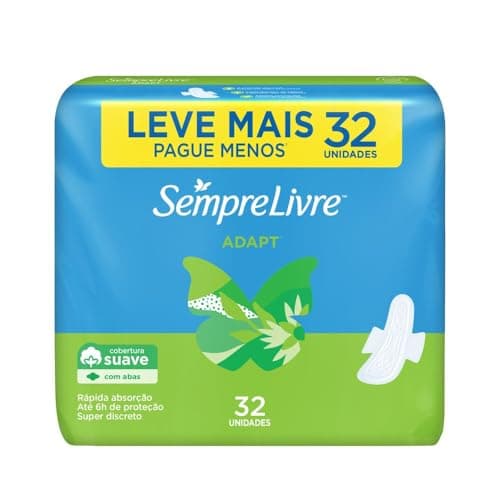 Sempre Livre Absorvente Externo Com Abas Suave, 32un