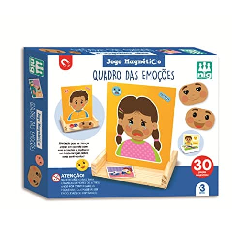 Nig Brinquedos Jogo Magnético Quadro das Emoções 30 Peças