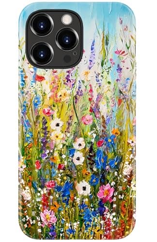 DorisMax Capa para iPhone 15 Pro - Compatível com carregamento sem fio - Capa rígida de camada dupla + capa de silicone - Capa protetora para celular à prova de choque com designs elegantes para