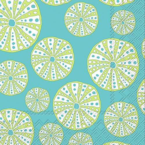 Boston International Guardanapos de papel para coquetel IHR, 12,7 x 12,7 cm, Ouriço turquesa