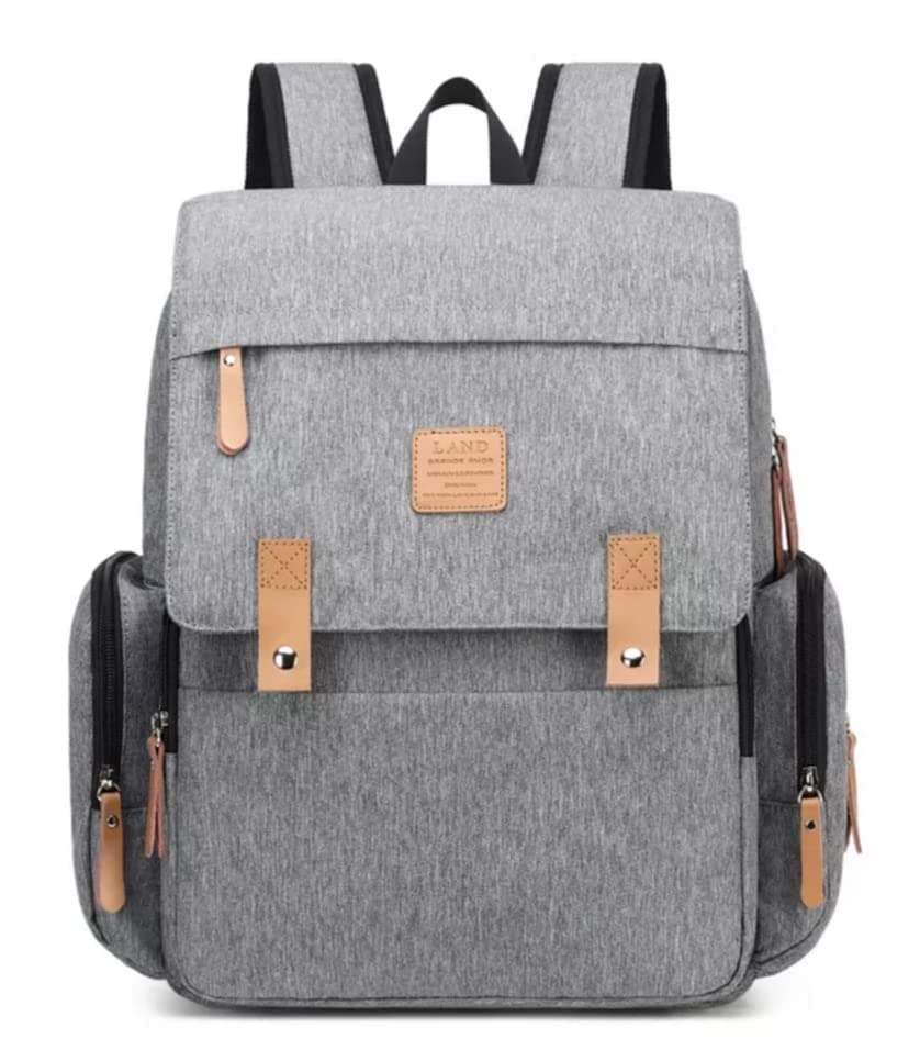 Bolsa Maternity Land modelo LUXURY Premium Cinza Versão Atualizada