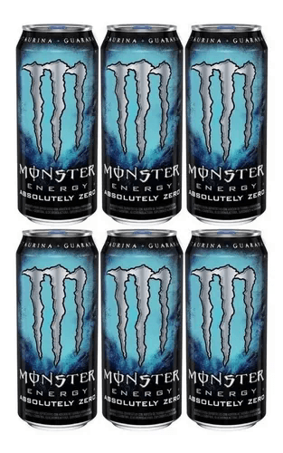 Kit 06 Monster Energy Absolutely Zero Açúcar 473ml