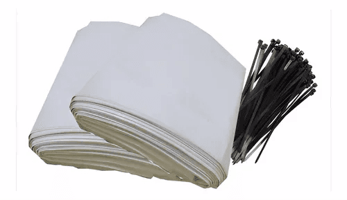 100 Sacos Para Silagem Branco + 100 Abraçadeiras Saco Para Silo Lona Para Silo 200 Micras - Gobi Brasil