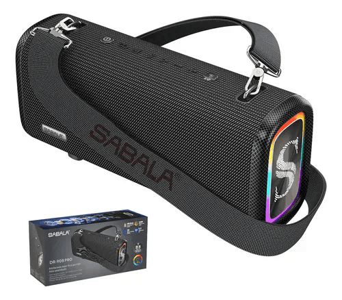 Caixa De Som Bluetooth 20800mah eq ipx6 Sabala Dr-908 pro Cor Preto