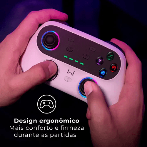 Controle Ultra Pro Bluetooth Branco Warrior - Js0092
