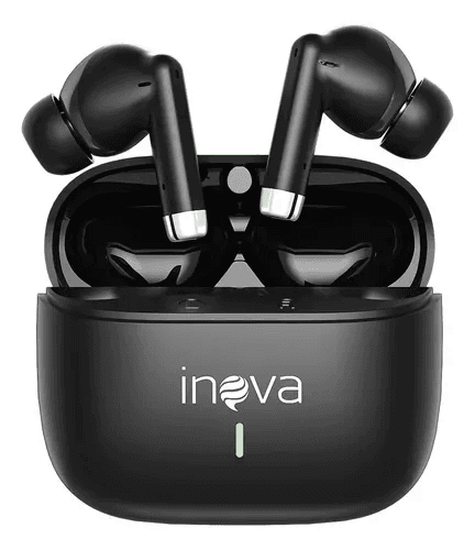 Fone De Ouvido Sem Fio Bluetooth 5.3 Tws Intra-auricular 50h Fone De Ouvido Bluetooth Sem Fio Tws Bateria De Longa Duração Cor Preto, Inova