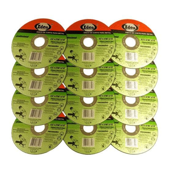 12 Discos De Corte Fino Para Metal 4.1/2 Pol. Esmerilhadeira