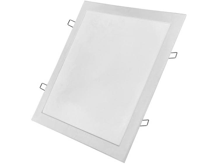 2 Plafon Led Quadrado Embutir 30w 40x40 Branco Frio 6500k