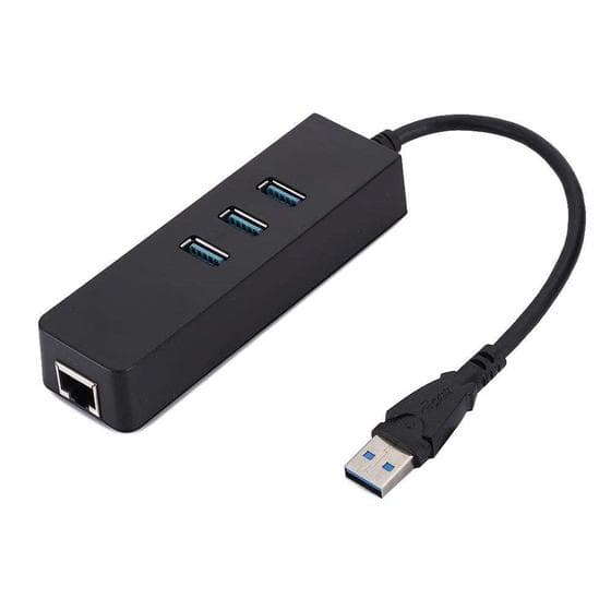 4 em 1 Multiport USB 3.0 Adaptador Ethernet, Hub USB 3.0