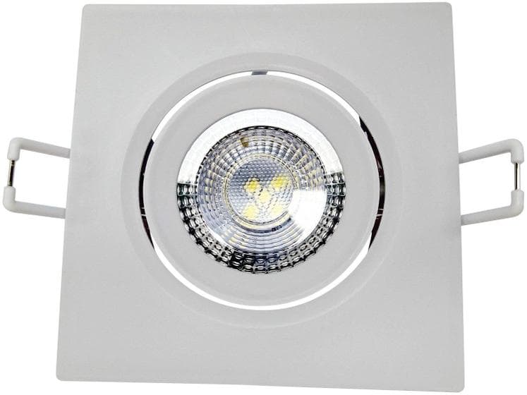 4 Spot Dicroica Led Quadrado 3w Cob Smd 6500k Branco Frio
