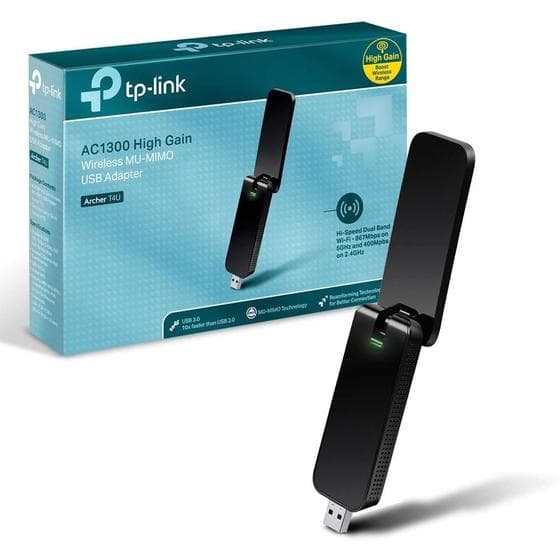 Adaptador de Rede TPLink Archer T4U USB Wireless Dual Band AC1300 V.3.20 2741
